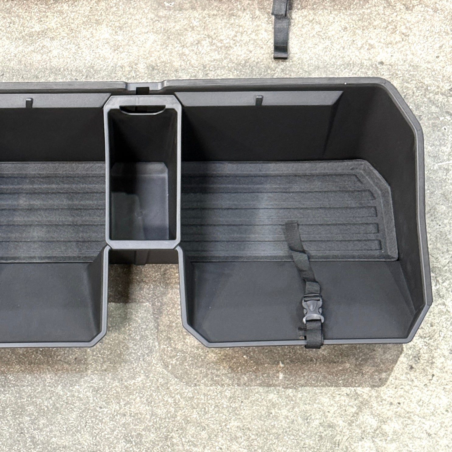 Cybertruck Under Backseat Strap-In Storage Bins - With Dividers