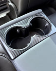 2024+ | Model 3 Highland Refreshed Backseat Cupholder Cover ABS Plastic - Hydro Carbon Fiber Coated