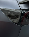 Model 3 & Y Charging Port Overlay (1 Pair) - Real Molded Carbon Fiber