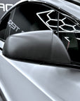 Model X GT Style Side View Mirror Overlays (1 Pair) - Real Molded Carbon Fiber