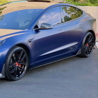Model 3 Side Skirts Open Back Hollow Version - Real Molded Carbon Fiber