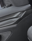 Model 3 & Y Extended Front Door Panel Overlays (Version 2.0) - Real Dry Molded Carbon Fiber