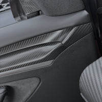 2021+ | Model 3 & Y Extended Front Door Panel Overlays - Real Dry Molded Carbon Fiber