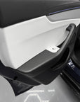2026+ | Model Y Juniper Refreshed "Plain Weave" (Performance Look) Door Armrest Panel Overlays (4 Pieces) - Real Dry Molded Carbon Fiber