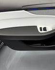2026+ | Model Y Juniper Refreshed "Plain Weave" (Performance Look) Door Armrest Panel Overlays (4 Pieces) - Real Dry Molded Carbon Fiber