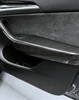 2020-2025 | Model Y Front & Rear Door Armrest Overlays (4 Pieces) - Real Dry Molded Carbon Fiber
