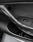 2020-2025 | Model Y Front & Rear Door Armrest Overlays (4 Pieces) - Real Dry Molded Carbon Fiber