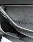 2020-2025 | Model Y Front & Rear Door Armrest Overlays (4 Pieces) - Real Dry Molded Carbon Fiber