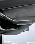 2020-2025 | Model Y Front & Rear Door Armrest Overlays (4 Pieces) - Real Dry Molded Carbon Fiber