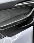 2020-2025 | Model Y Front & Rear Door Armrest Overlays (4 Pieces) - Real Dry Molded Carbon Fiber