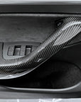 2020-2025 | Model Y Front & Rear Door Armrest Overlays (4 Pieces) - Real Dry Molded Carbon Fiber