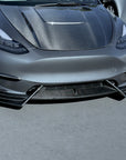 2020-2025 | Model Y Colossal Front Lip Overlay Spoiler - Real Dry Molded Carbon Fiber