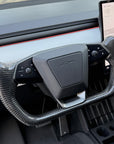 Cybertruck Yoke Steering Wheel - TESLA Factory Original Core, Reshaped & Resurfaced in Real Molded Carbon Fiber
