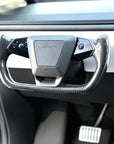 Cybertruck Yoke Steering Wheel - TESLA Factory Original Core, Reshaped & Resurfaced in Real Molded Carbon Fiber
