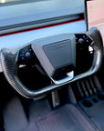 Cybertruck Yoke Steering Wheel - TESLA Factory Original Core, Reshaped & Resurfaced in Real Molded Carbon Fiber