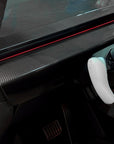 Cybertruck Lower Front Dashboard Overlay - Real Dry Molded Carbon Fiber