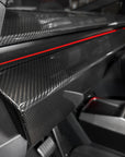 Cybertruck Lower Front Dashboard Overlay - Real Dry Molded Carbon Fiber