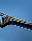 2026+ | Model S Refreshed Front End Inlay - Go Plaid Style - Real Dry Molded Carbon Fiber
