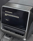 2024+ | Model 3 Highland Refreshed Backseat Screen Display Overlay Frame - Real Dry Molded Carbon Fiber