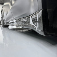 Model Y Colossal Side Skirt Overlays - Real Dry Molded Carbon Fiber