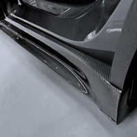 Model Y Colossal Side Skirt Overlays - Real Dry Molded Carbon Fiber