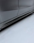 2020+ | Model Y Colossal Side Skirt Overlays - Real Dry Molded Carbon Fiber