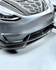 2020-2025 | Model Y Colossal Front Lip Overlay Spoiler - Real Dry Molded Carbon Fiber