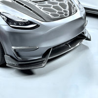 Model Y Colossal Front Lip Overlay Spoiler - Real Dry Molded Carbon Fiber