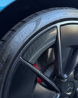 2024+ | Model 3 Performance 20" Warp Wheel Carbon Fiber Look Outer Rim Spoke PPF Overlay - 20 Piece Kit
