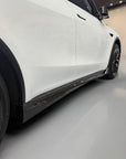 2020+ | Model Y Colossal Delfino Side Skirt Overlays - Real Dry Molded Carbon Fiber