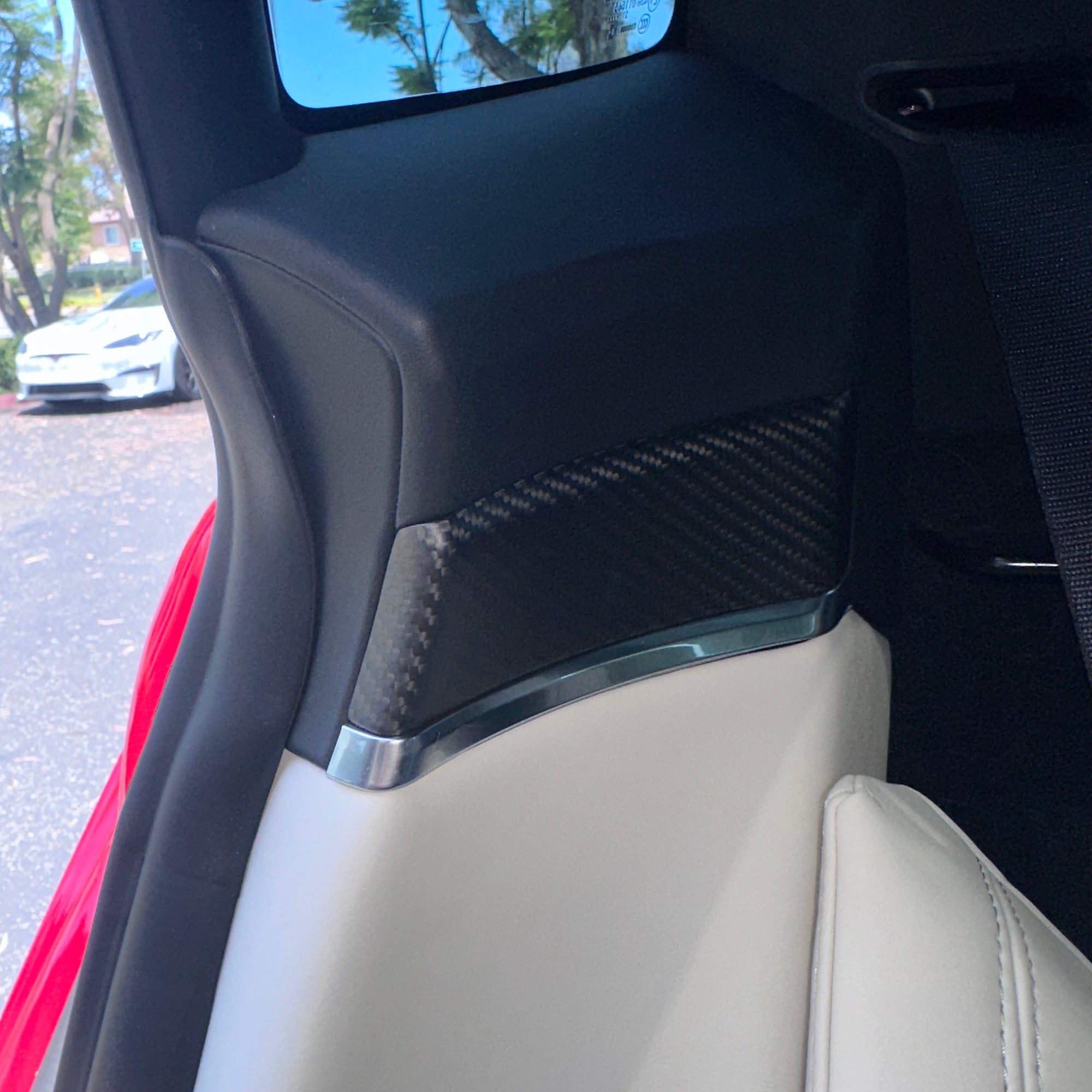 Model S & X Interior Upgrade Kit "Go Plaid" (9 & 12 Piece Kit) - Real Molded Carbon Fiber - Goodbye Wood