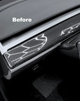 Model 3 & Y* Mid-Upper Dashboard Core Overlay - Real Dry Molded Carbon Fiber