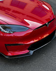 2021+ | Model S Front Lip Spoiler ABS Plastic (3 Pieces) - Variety*