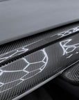 Model 3 & Y* Mid-Upper Dashboard Core Overlay - Real Dry Molded Carbon Fiber