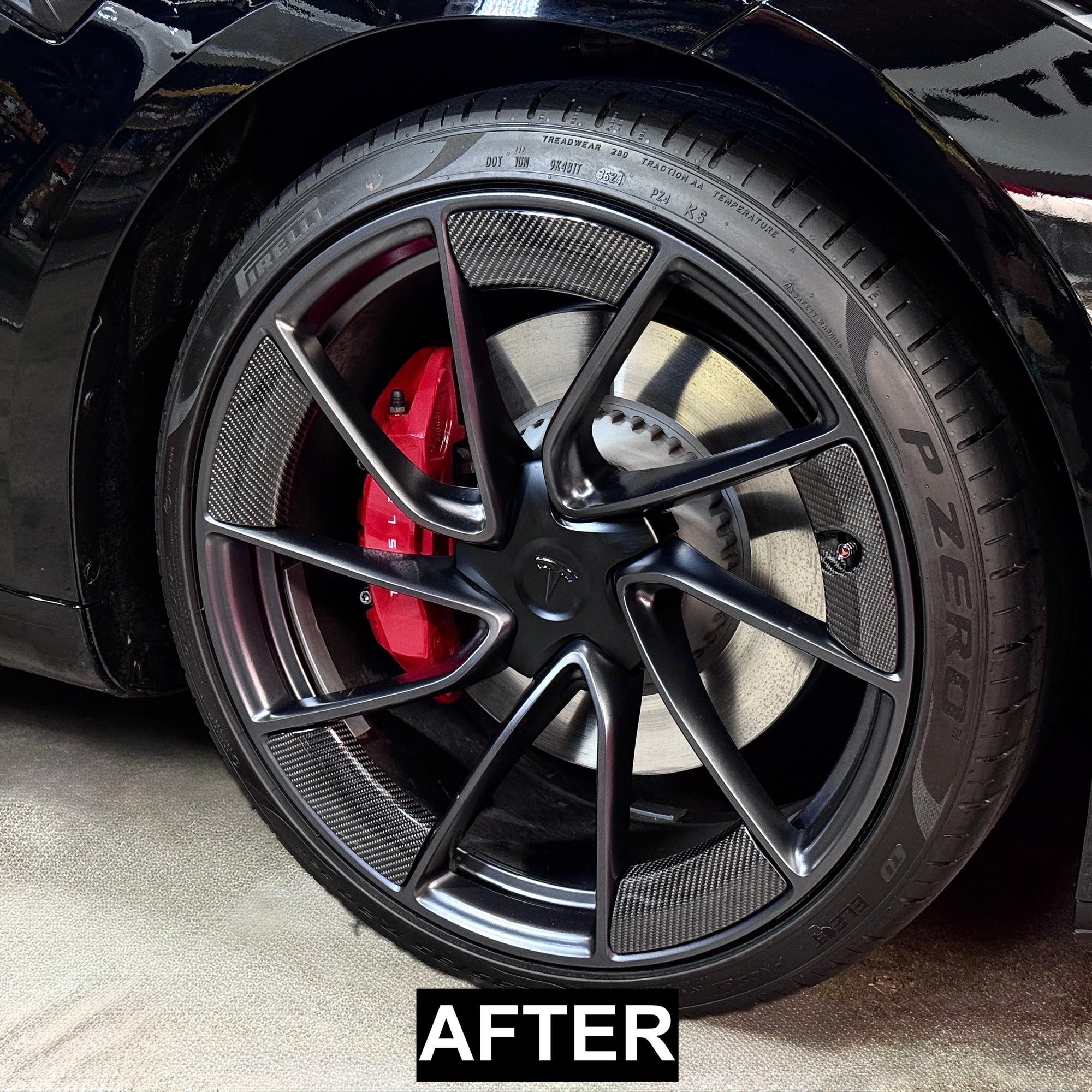 2024+ | Model 3 Performance 20” Warp Wheel Carbon Fiber Outer Rim Spoke Inserts - 20 Piece Kit