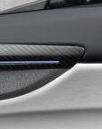 2026+ | Model Y Juniper Refreshed Extended Front & Rear Door Panel Overlays (4 Pieces) - Real Dry Molded Carbon Fiber
