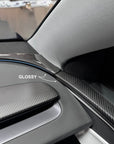 2026+ | Model Y Juniper Refreshed Extended Front & Rear Door Panel Overlays (4 Pieces) - Real Dry Molded Carbon Fiber