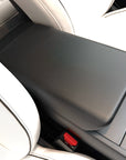 2026+ | Model Y Juniper Refreshed "Plain Weave" (Performance Look) Armrest Overlay - Real Dry Molded Carbon Fiber