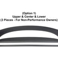 2024+ | Model 3 Highland Refreshed "Plain Weave" (Performance Look) Dashboard Replacement Kit (3 Piece Options) - Real Dry Molded Carbon Fiber