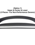 2024+ | Model 3 Highland Refreshed "Plain Weave" (Performance Look) Dashboard Replacement Kit (3 Piece Options) - Real Dry Molded Carbon Fiber