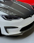 2021+ | Model S Viento Robot Hood - Dual Layer with Xpel Clear Bra - Dry Molded Carbon Fiber