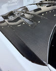 2021+ | Model S Viento Robot Hood - Dual Layer with Xpel Clear Bra - Dry Molded Carbon Fiber