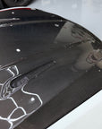 2021+ | Model S Viento Robot Hood - Dual Layer with Xpel Clear Bra - Dry Molded Carbon Fiber