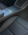 2026+ | Model Y Juniper Refreshed Center Console Side Panel Overlays (2 Pieces) - Real Dry Molded Carbon Fiber