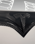 2016-2025 | Model S Front T Logo Overlay - Real Dry Molded Carbon Fiber