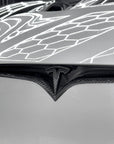2016-2025 | Model S Front T Logo Overlay - Real Dry Molded Carbon Fiber