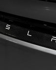 2026+ | Model Y Juniper Refreshed Tailgate Applique - Real Dry Molded Carbon Fiber