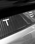 2026+ | Model Y Juniper Refreshed Tailgate Applique - Real Dry Molded Carbon Fiber