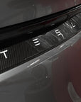 2026+ | Model Y Juniper Refreshed Tailgate Applique - Real Dry Molded Carbon Fiber
