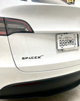 SpaceX tailgate Emblem - Real Molded Carbon Fiber